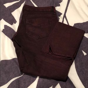 Burgundy Jeans